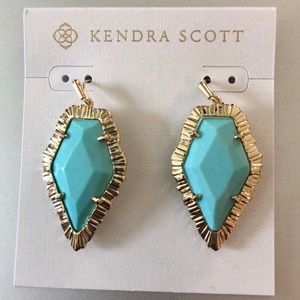Kendra Scott turquoise/gold earrings. Brand new.